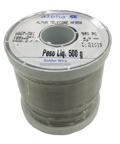 Rolo De Solda No Clean Fio 0,5mm Sn63pb37 Best Hf-850 500g