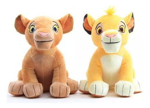 2 Piezas El Rey León Simba Nala Muñeco De Peluche Regalo