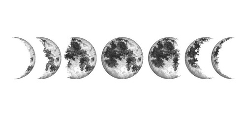 Imagen 6 de 8 de Vinilos Decorativos Fases Luna Respeldar Eclipse Galaxia