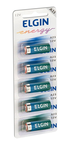 Imagem 2 de 6 de 10 Pilhas Baterias Elgin 23a 12v A23 Alcalina 2 Cartelas