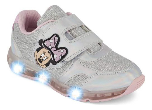 Sneaker Casual 98879wpr Goma Moños Luces Textura Disney Mimi