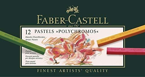 Faber Castell Conjunto De 12 Polychromos Artistas Pastel.