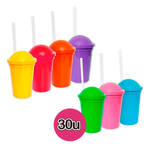 Imagen 2 de 9 de Vasos Plasticos Souvenirs Colores Surtidos X 30 U - Lollipop