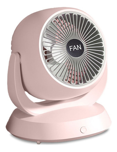 Ventilador De Escritorio Portátil Recargable 3 Velocidades 23.5 Cm N/a Rosa Gris Plástico 3