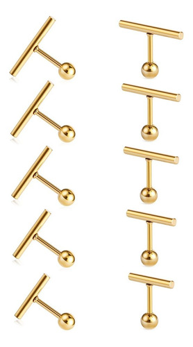 Cottvott Línea De Acero Inoxidable Stick Simple Earring Stud