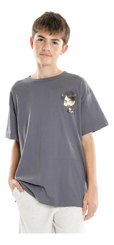 Playera Estampado Attack On Titan C&a De Niño