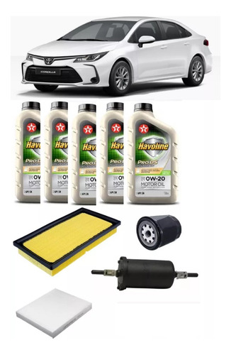 Kit Troca Óleo E Filtros Toyota Corolla 2.0 2020 2021 2022