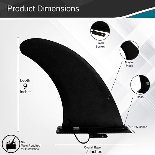 Aqua 9 Surfboard Fin Inflable Paddleboard Fin De Liberación