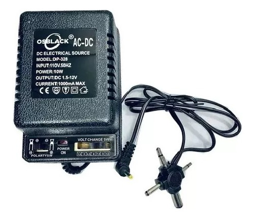 Adaptador De Voltaje Electrico Multiusos Osblack