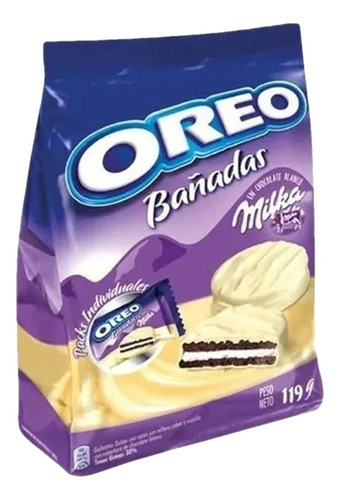 Galletas Oreo Bañadas Blancas Pack 119grs - La Golosinería