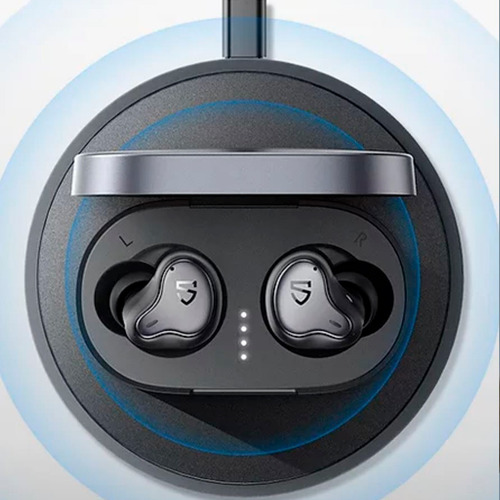 Imagen 12 de 12 de Auricular in-ear gamer inalámbrico Soundpeats Manos libres H1 negro con luz LED
