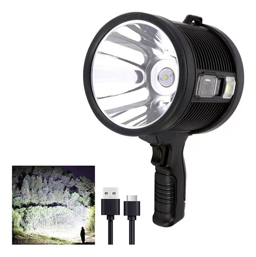 Linterna Led Potente Recargable De Gran Tamaño Con Ultra Ilu