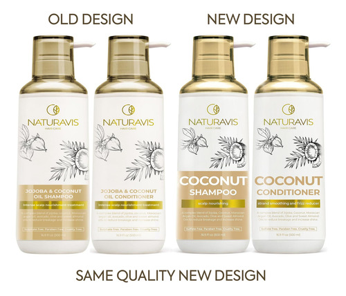 Set De Champú Y Acondicionador Naturavis Coconut Con Aceite