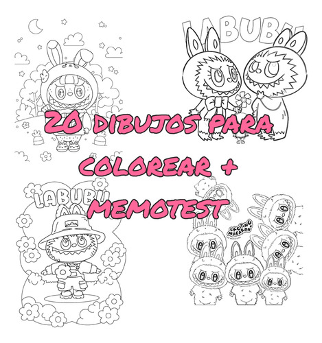 Libro Imprimible Colorear Labubu