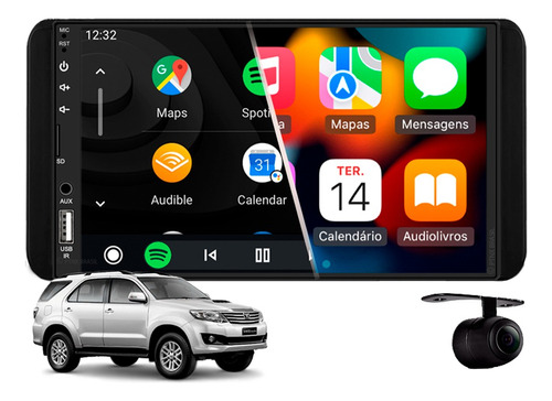 Central Multimidia Mp5 Android Auto Toyota Sw4 2012 2013 Ga