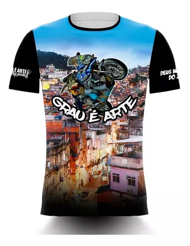 Camisas Camiseta Moto Favela Quebrada Grau Não É Crime