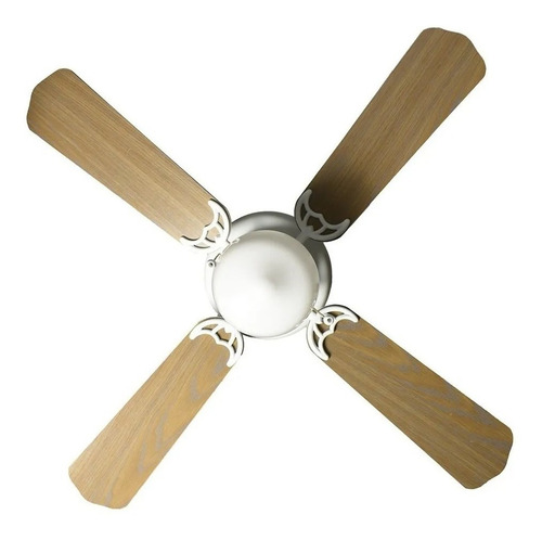 Ventilador de techo Littleton 112044 blanco con 4 aspas color blanco y roble blanqueado de mdf, 42" de diámetro 120 V