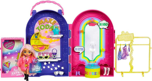 Barbie Extra Mini Boutique + Accesorios + 1 Muñeca (14cm)