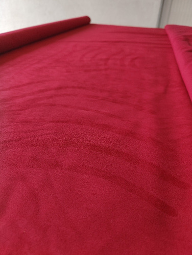 Tela Alcantara Importada Grado Automotriz Rojo Elegante 1 M