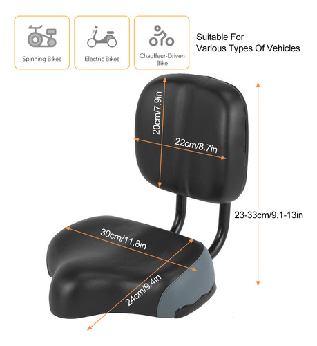 Asientos Anchos Y Cómodos Para Bicicleta Con Respaldo Para H