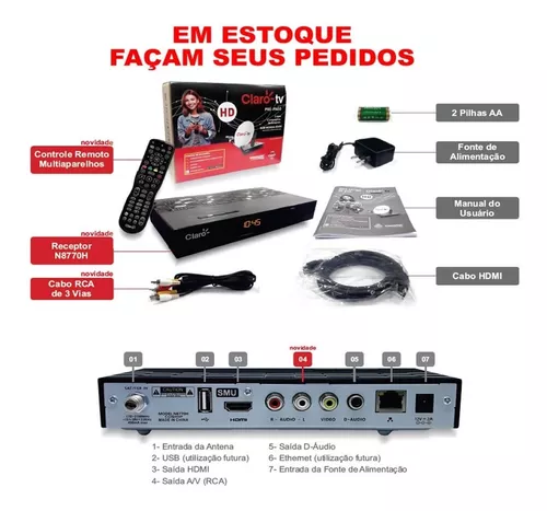 Receptor HD Claro TV Pré-Pago • Marechal Antenas