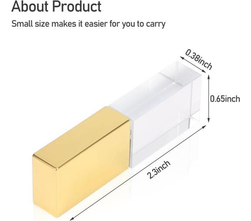 Laak 8 Gb Nuevo Cristal Transparente Rectángulo Unidad Flash