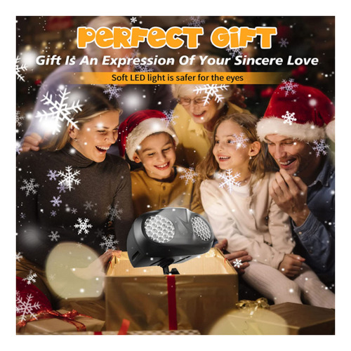 P Luces De Proyector De Copos De Nieve De Navidad,