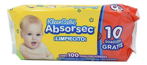 Toallitas Húmedas Kleen Bebé Absorsec 100 Piezas