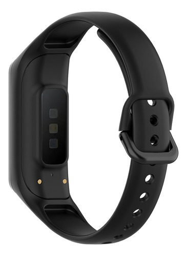 Pulseira De Silicone Marca 123smart Compativel Com Samsung Galaxy Fit2 R220 Sm-r220 Cor Preto Largura 16 Mm