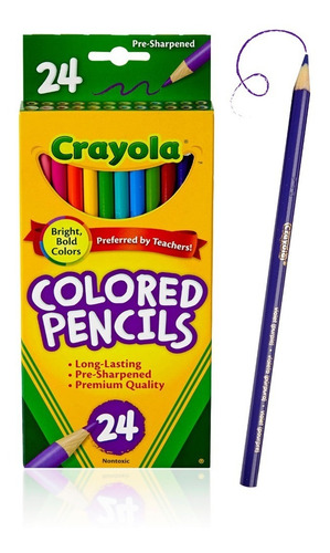 Colores Crayola Lapices De 24 Unidades Dibujo