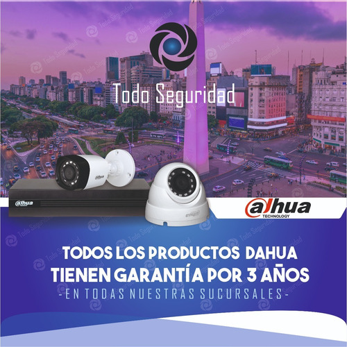 Kit Seguridad Dahua Cctv Dvr 8ch + 8 Camara 2mp 1080p+disco