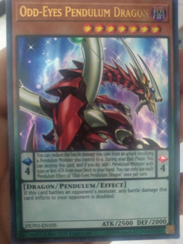 Odd-eyes Pendulum Dragon Arte Alterno Ultra Rare Yugioh