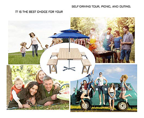 Conjunto Mesa Y Sillas Plegables Para Picnic Al Aire Libre