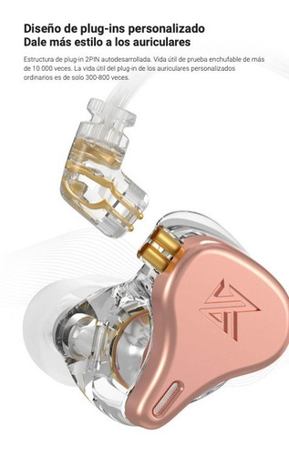 Imagen 3 de 10 de Auriculares In Ear Kz X Hbb Dq6s 3dd Por Lado Con Microfono