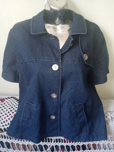 Chaqueta De Dama En Tela De Jeans Talla 14 Marca Focus 