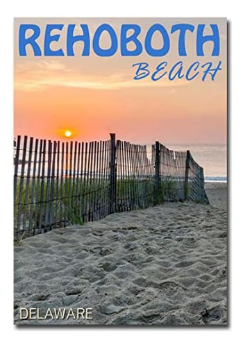 Rehoboth Beach, Delaware Sunset - Imán Para Nevera, Tamaño 2