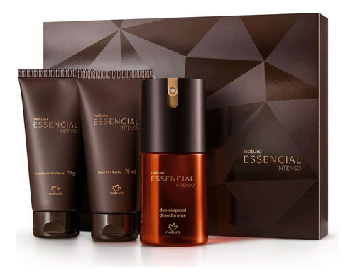 Presente Essencial Intenso Natura - Deo Corporal + Kit Barba