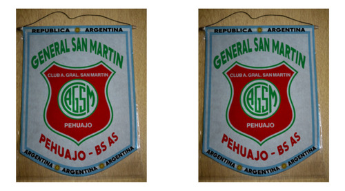 Banderin Grande 40cm General San Martin Pehuajo