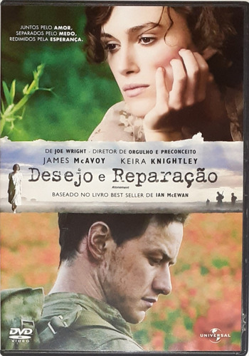 Dvd - Desejo E Reparação - James Mcavoy, Keira Knightley