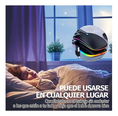 Ratón Inalámbrico Ultradelgado Recargable Usb+ 2.4 Inalámbri