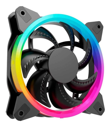 Imagen 1 de 3 de Ventilador Oceltot/gamer/120mm/iluminacion Arcoiris
