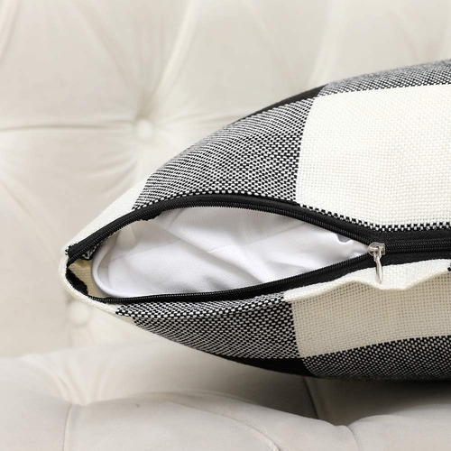 Juego De 2 Fundas De Almohada Decorativas De Lino Y Algodón