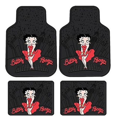 Tapetes - 4pc Front & Rear Rubber Floor Mats Set - Betty Boo