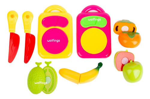 Juego Infantil Frutas Con Abrojo Jugar A Cortar En La Tabla