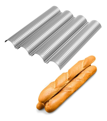 Molde Perforado Antiadherente Para Pan Francés Pan Baguette