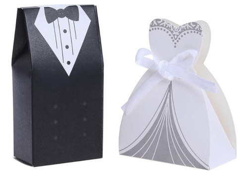 50pz Dulceros Para Boda, Cajitas Cajas  Novios, Dulces