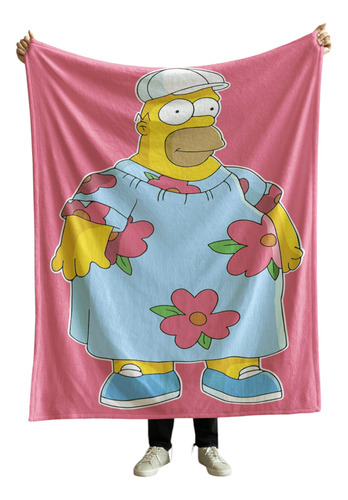 Cobija Frazada Manta Suave Yo Soy La Loca De Los Perros Homero Gordo Frazada Ligera 110x160cm