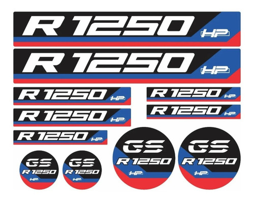 Kit Adesivos Resinados Compatível Com Bmw R1250 Gs Hp  Res30 Cor Adesivo Emblema Gráfico R 1250 Gs Hp