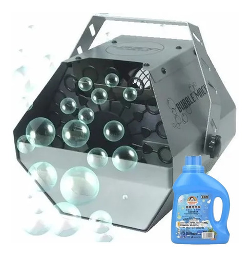 Máquina De Burbujas Para Eventos Y Fiestas + Líquido 500ml