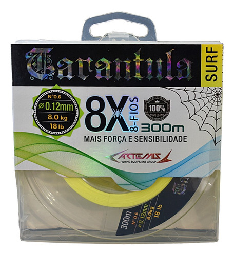 Linha Multifilamento Mix Fluorcarbon Tarantula 8x / 300mts